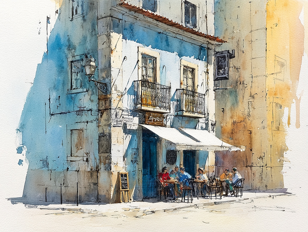 The cafe in small tow.